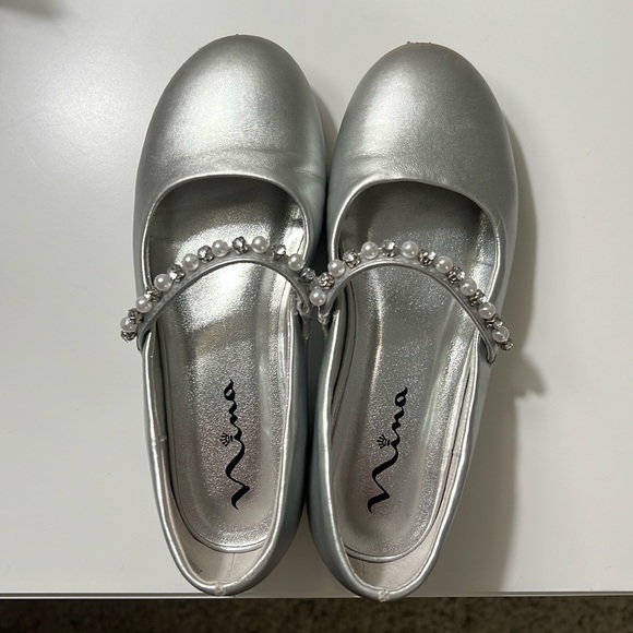 Silver Mary Janes - Picture 1 of 5